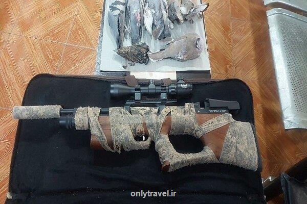 دستگیری شکارچیان غیر مجاز در ری با کشف سلاح دوربین دار