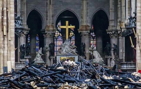 اولین تصویرها از كلیسای نوتردام سپس آتش سوزی بعلاوه فیلم
